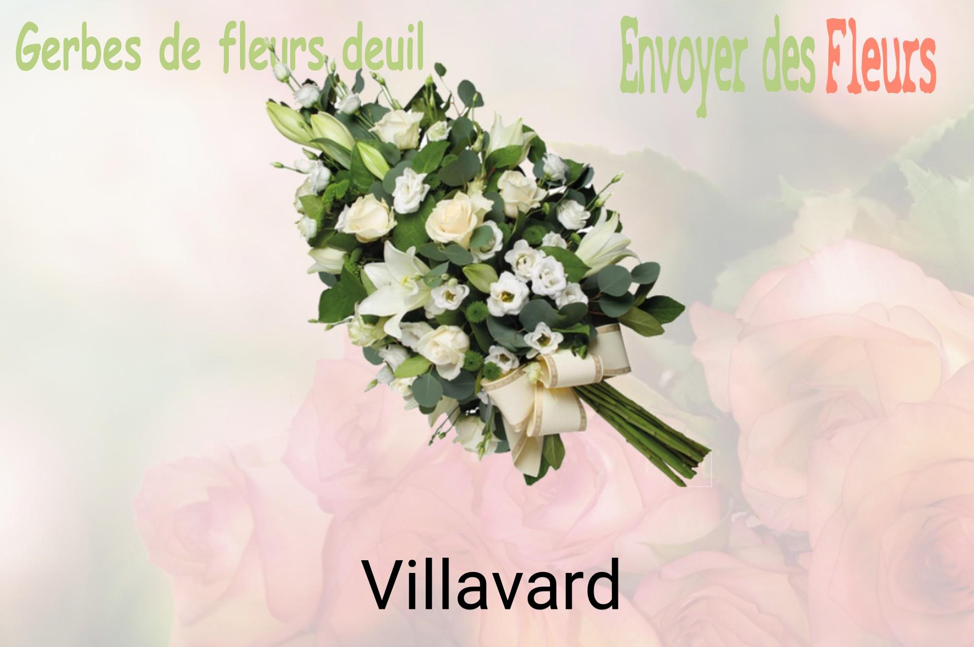 Gerbe de fleurs de deuil livrée à Villavard